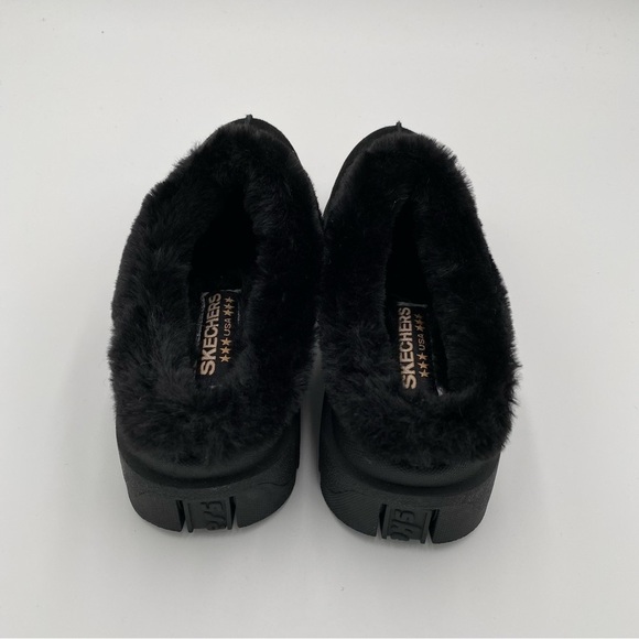 Skechers USA Shindigs Fortress Faux Fur Slip‎ On Clogs Shoes Slippers 6 (NWOT) - Picture 3 of 8